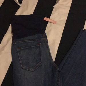 Pink blush maternity jeans